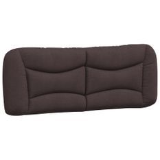 Coussin de tête de lit marron foncé 140 cm tissu