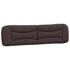 Coussin de tête de lit marron foncé 200 cm tissu