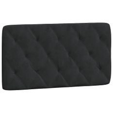 Coussin de tête de lit noir 100 cm velours