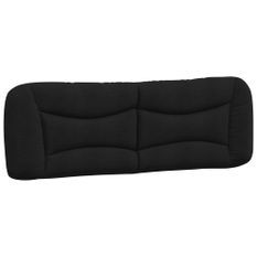 Coussin de tête de lit noir 160 cm tissu