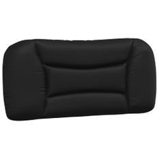 Coussin de tête de lit noir 80 cm similicuir