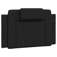 Coussin de tête de lit noir 80 cm similicuir
