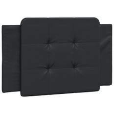 Coussin de tête de lit noir 80 cm similicuir