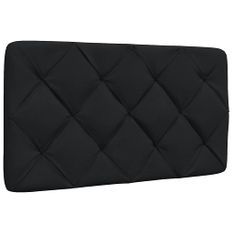 Coussin de tête de lit noir 90 cm tissu