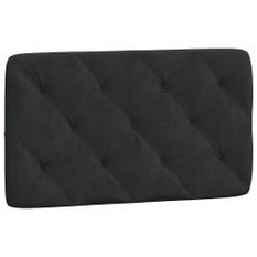 Coussin de tête de lit noir 90 cm velours
