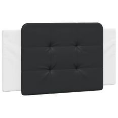 Coussin de tête de lit noir et blanc 100 cm similicuir