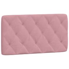 Coussin de tête de lit rose 100 cm velours