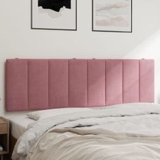 Coussin de tête de lit rose 160 cm velours