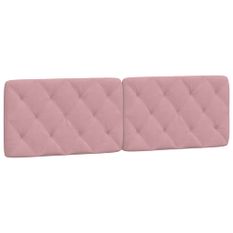 Coussin de tête de lit rose 160 cm velours