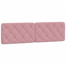 Coussin de tête de lit rose 180 cm velours