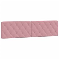 Coussin de tête de lit rose 200 cm velours