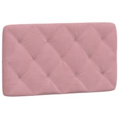 Coussin de tête de lit rose 90 cm velours