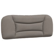 Coussin de tête de lit taupe 100 cm tissu