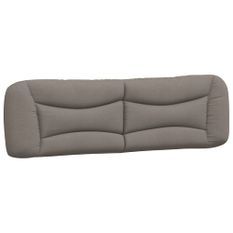 Coussin de tête de lit taupe 180 cm tissu