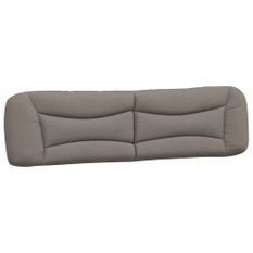 Coussin de tête de lit taupe 200 cm tissu
