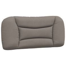 Coussin de tête de lit taupe 80 cm tissu