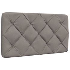 Coussin de tête de lit taupe 90 cm tissu