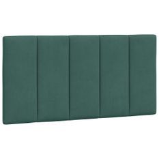 Coussin de tête de lit vert foncé 100 cm velours