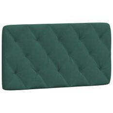 Coussin de tête de lit vert foncé 100 cm velours