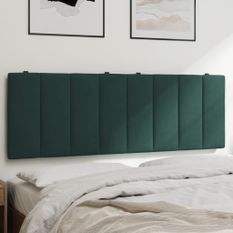 Coussin de tête de lit vert foncé 120 cm velours