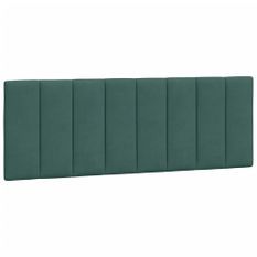 Coussin de tête de lit vert foncé 140 cm velours