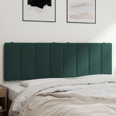 Coussin de tête de lit vert foncé 160 cm velours