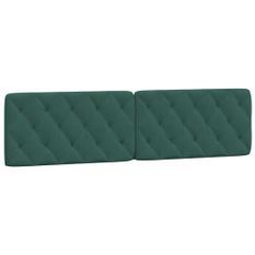 Coussin de tête de lit vert foncé 200 cm velours