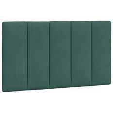 Coussin de tête de lit vert foncé 80 cm velours