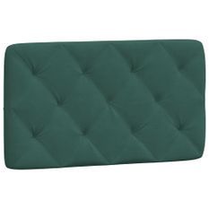 Coussin de tête de lit vert foncé 80 cm velours
