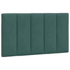 Coussin de tête de lit vert foncé 90 cm velours