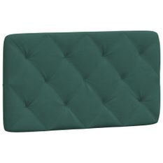 Coussin de tête de lit vert foncé 90 cm velours