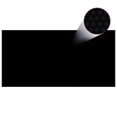 Couverture de piscine Noir 400 x 200 cm PE