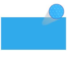 Couverture de piscine rectangulaire 1200x600 cm PE Bleu