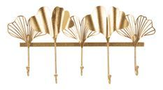 Crochet mural 5 feuilles cm 49,5 x 6 x 26,3