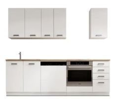 Cuisine complète blanche BUBBLE 240 cm - 7 modules