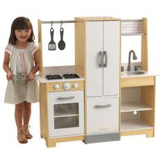 Cuisine enfant moderne day blanche et bois naturel Kidkraft 53423