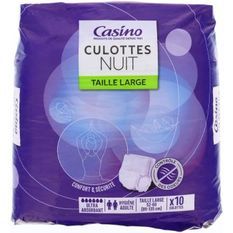 Culottes pour fuites urinaires CASINO - Taille L - Incontinence modérée - Lot de 10