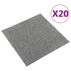 Dalles de tapis de sol 20 pcs 5 m² 50x50 cm Gris