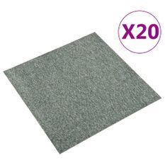 Dalles de tapis de sol 20 pcs 5 m² 50x50 cm Vert