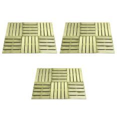 Dalles de terrasse 18 pcs 50x50 cm Bois Vert