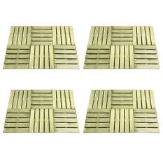 Dalles de terrasse 24 pcs 50x50 cm Bois Vert