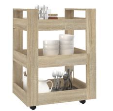 Desserte de cuisine en bois Kilona L 60 x H 80 x P 45 cm - Praticité et élégance