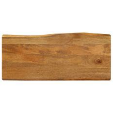 Dessus de table 100x40x2,5 cm bord vivant bois massif manguier