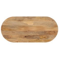 Dessus de table 100x40x2,5 cm ovale bois massif de manguier