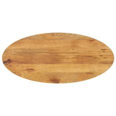 Dessus de table 100x40x2,5 cm ovale bois massif de manguier