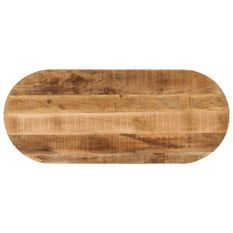 Dessus de table 100x40x2,5cm ovale bois massif de manguier brut