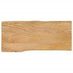 Dessus de table 100x40x3,8 cm bord vivant bois massif manguier