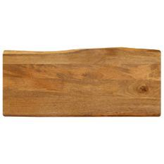 Dessus de table 100x40x3,8 cm bord vivant bois massif manguier