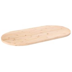 Dessus de table 100x50x2,5 cm bois de pin massif ovale