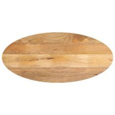 Dessus de table 100x50x2,5 cm ovale bois massif de manguier